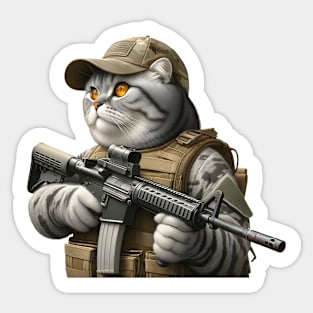 Tactical Cat Sticker